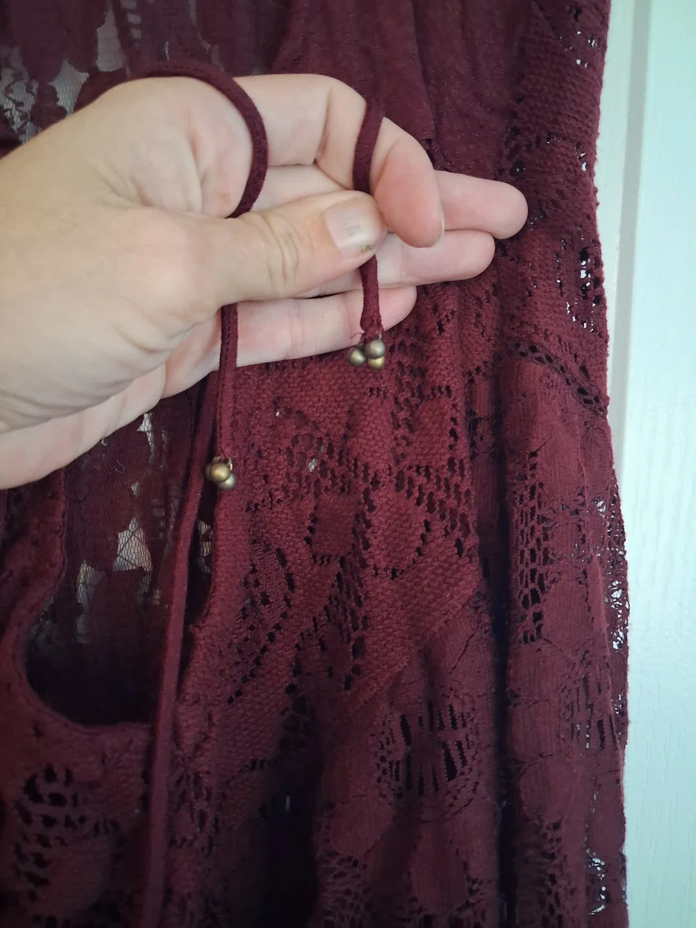 NEW Free People Burgundy Lace Make Me Love You Romper Pantsuit - Picture 15 of 15